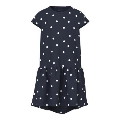 name it Sommerkleid Kurzarm nkfVIGGA Capsl Dunkelblau mit Pünktchen