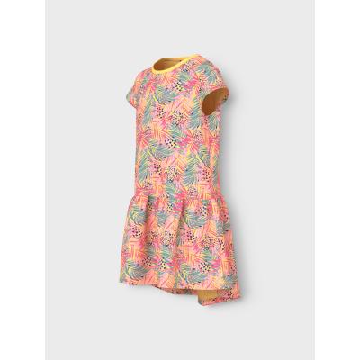 name it Sommerkleid Kurzarm nkfVIGGA Capsl Yarrow/Leaf Gr. 134
