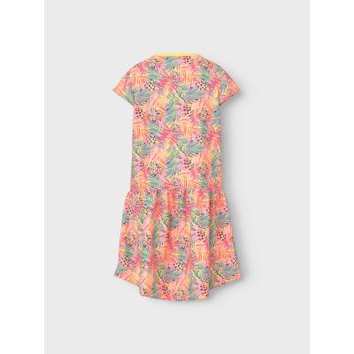 name it Sommerkleid Kurzarm nkfVIGGA Capsl Yarrow/Leaf Gr. 134