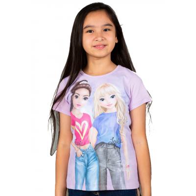 Top Model Kurzarm T-Shirt mit Fergie und Louise 75003 in flieder