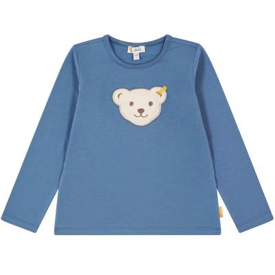 Steiff Langarmshirt Quietsch Bär in blau Bijou 6066