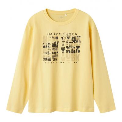 name it Jungen Langarm Shirt nkmVAGNO New York in gelb (locker geschnitten)