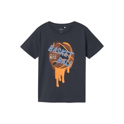 name it Jungen Kurzarmshirt Shirt nkmVICTOR Basket India Ink