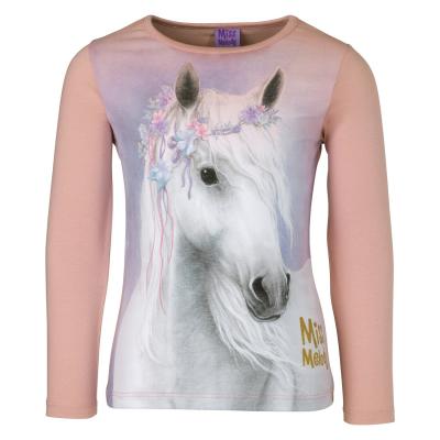 Miss Melody Langarmshirt mit drei Pferden 76052 in rosa