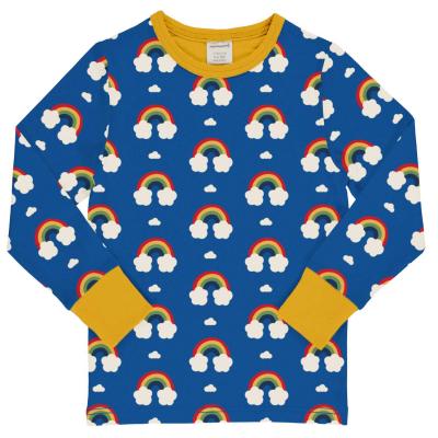maxomorra Kinder Langarmshirt Regenbogen Top LS RAINBOW dunkelblau