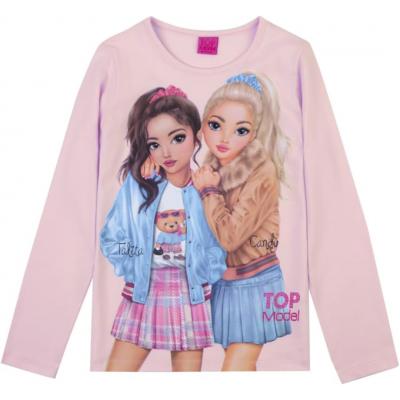 Top Model Mädchen Langarmshirt mit Talita und Candy hellrosa 75023