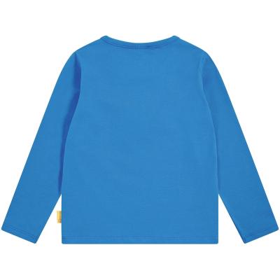 Steiff Kinder Langarmshirt mit Squeezer Quietsch Bär in blau 6110