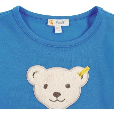 Steiff Kinder Langarmshirt mit Squeezer Quietsch Bär in blau 6110