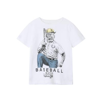 name it Jungen Kurzarmshirt Shirt nkmDOY in weiß Tiger