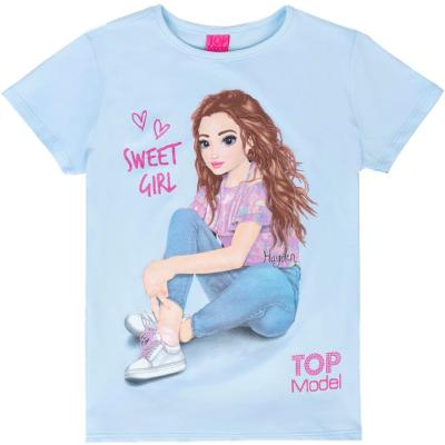 Top Model Kurzarm T-Shirt mit Hayden 75050 in hellblau