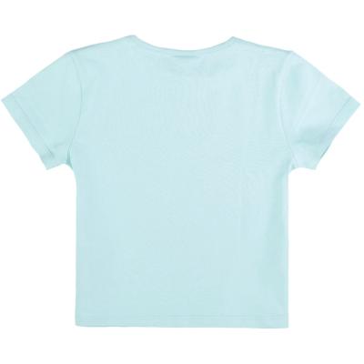 Top Model Kurzarm T-Shirt mit Knoten Girl Power 75056 in hellblau