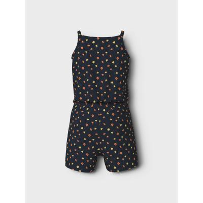 name it kurzer Jumpsuit Overall nkfVIGGA mit Flowers dunkelblau