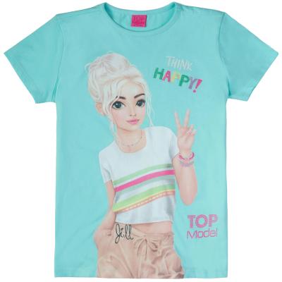 Top Model Kurzarm T-Shirt mit Jill 75052 in hellblau