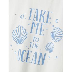 name it Mädchen T- Shirt kurzarm mit Fransen Valone Ocean in weiß