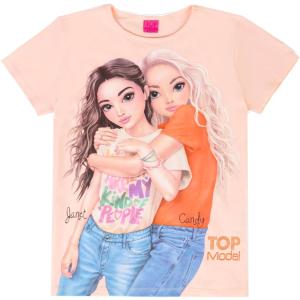 Top Model Kurzarm T-Shirt mit Janet und Candy 75044 pfirschfarben