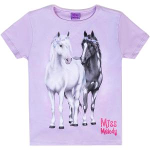 Miss Melody Kurzarm T-Shirt mit Pferd 76066 in hellem lila