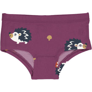 maxomorra Mädchen Unterhose Briefs Hipsters mit Igel in lila