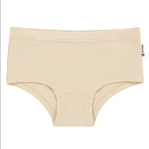 maxomorra Mädchen Unterhose einfarbig Briefs Hipsters Solid Creme