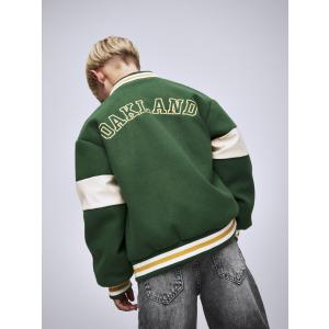 name it Kinder College Bomber Jacke Baseballjacke nkmMIKADO in grün