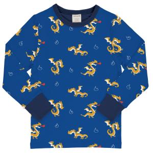 maxomorra Jungen Langarmshirt viele Drachen Top LS DRAGON dunkelblau