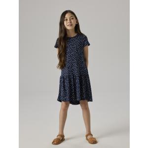 name it Sommerkleid Kurzarm nkfVIGGA Pünktchen Navy Blazer