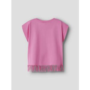 name it Mädchen T- Shirt kurzarm mit Fransen Valone Strawberry Moon