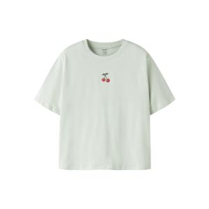 name it Mädchen T- Shirt kurzarm mit Stickerei NKFVALONE Kirsche