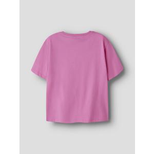 name it Mädchen T- Shirt kurzarm mit Stickerei NKFVALONE Pink mit Blume