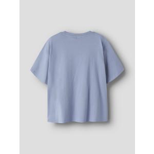 name it Mädchen T- Shirt kurzarm mit Stickerei NKFVALONE blau mit Muschel
