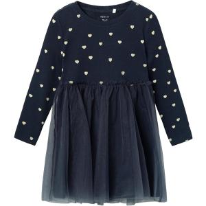 name it festliches Tüllkleid mit Herzchen nmfNADJA dunkelblau