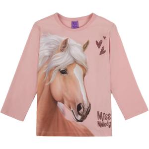 Miss Melody Langarmshirt mit Pferd 76030 in hellem rosa