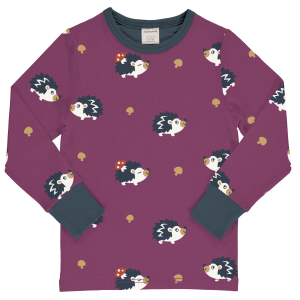maxomorra Mädchen Langarmshirt mit Igel Top LS Hedgehog