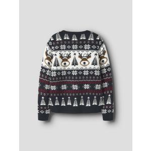 name it Strickpullover Winter Weihnachtspulli nknRISMAS Dark Sapphire