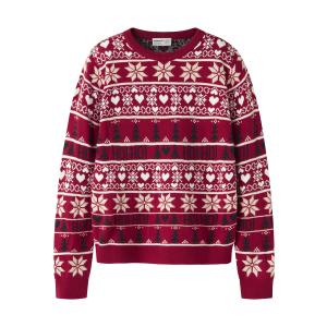 name it Strickpullover Winter Weihnachtspulli nknRISMAS Dahlia Red