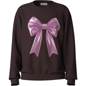 name it Mädchen Sweatshirt mit Schleife nkfVOTEA Shiny Bow