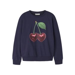 name it Mädchen Sweatshirt mit Schleife nkfVOTEA in dunkelblau Disco Cherry