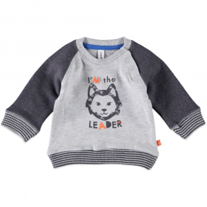 bfc babyface Jungen Sweatshirt Leader grau melliert 7441 Gr. 50/56