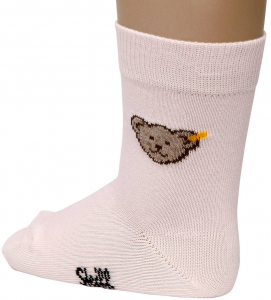 Steiff Mädchen Socken mit Bär 20608 Barely Pink Gr. 122/128