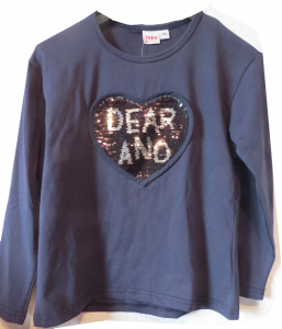 Topo Wende Pailletten Wechsel Shirt nachtblau
