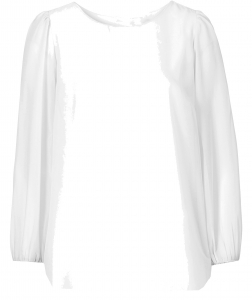 Topo festliche Chiffon Bluse mit transparenten Ärmeln Snow White Gr. 176