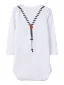 name it festlicher Body mit Hosenträger Print nbmHERUNNE