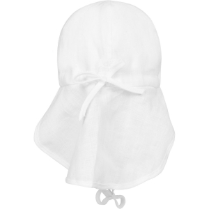 Döll Mädchen Sonnenhut mit Nackenschutz Leinen Weiß Gr, 51