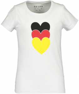 blue seven Mädchen Fan Shirt 502670 Deutschland Herzen Gr. 140