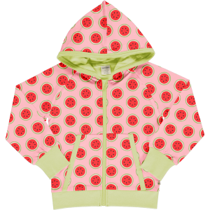 maxomorra Kapuzenjacke Cardigan Hood Wassermelonen Watermelon Gr. 110/116 rosa