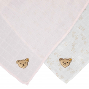 Steiff 2 x Baby Spucktuch Geschenkbox für Mädchen Schwan 1429