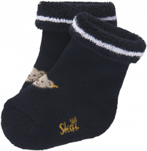 Steiff Vollfrottee Baby Socken mit Bär Navy
