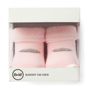 Steiff Vollfrottee Socken Geschenkkarton Baby in Box rosa