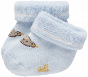 Steiff Vollfrottee Socken Geschenkkarton Baby in Box hellblau