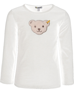Steiff Langarmshirt mit Quietsche Bär in weiß Gr, 122