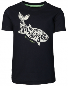 BLUE SEVEN Kurzarm Shirt Save the earth Navy 802195